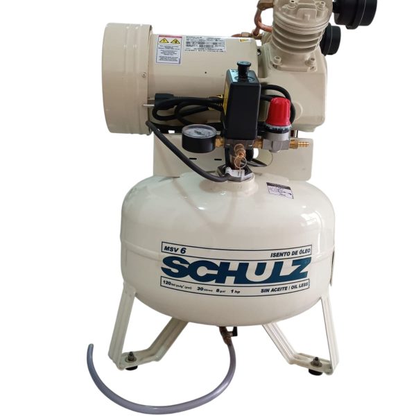 Compresor Dental SCHULZ MSV-6 1HP 30L 8.3BAR 6CFM