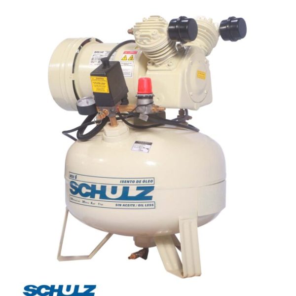 Compresor Dental SCHULZ MSV-6 1HP 30L 8.3BAR 6CFM